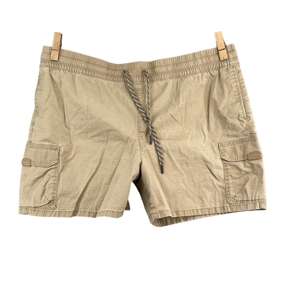Eddie Bauer Cargo Shorts Womens XL Tan Ripstop Hiking Camping Outdoors Trail